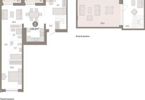 2-к квартира, вторичка, 131м2, 7/17 этаж