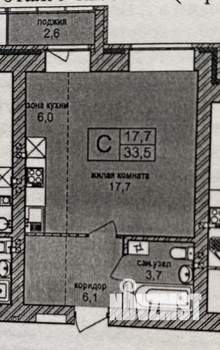 Студия квартира, вторичка, 34м2, 9/13 этаж