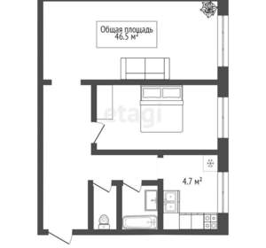 2-к квартира, вторичка, 47м2, 1/5 этаж