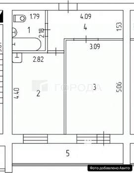 1-к квартира, вторичка, 39м2, 9/12 этаж