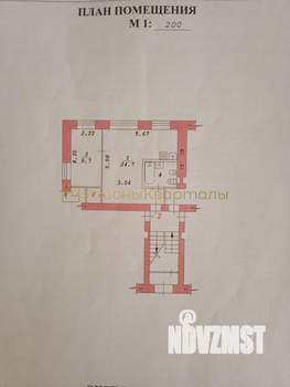 2-к квартира, вторичка, 40м2, 1/4 этаж