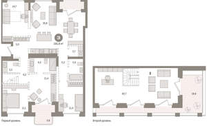 3-к квартира, вторичка, 192м2, 7/11 этаж