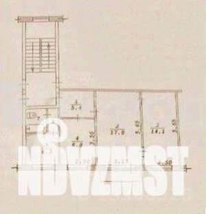 3-к квартира, вторичка, 57м2, 4/4 этаж
