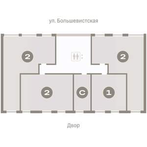 2-к квартира, вторичка, 126м2, 7/8 этаж