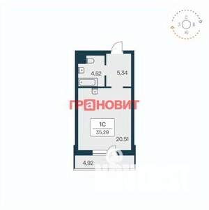 Студия квартира, вторичка, 35м2, 20/27 этаж
