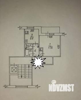 1-к квартира, вторичка, 39м2, 7/9 этаж