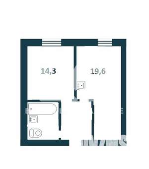 1-к квартира, вторичка, 50м2, 1/5 этаж