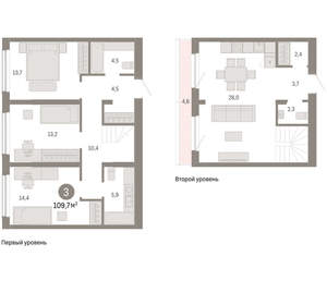 3-к квартира, вторичка, 110м2, 6/15 этаж