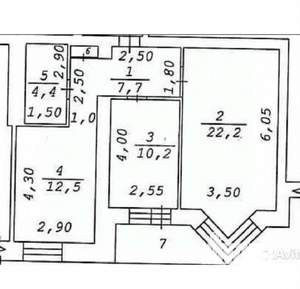 2-к квартира, вторичка, 57м2, 6/10 этаж