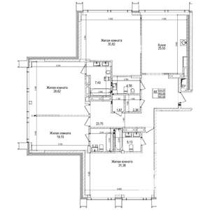 3-к квартира, строящийся дом, 186м2, 28/28 этаж