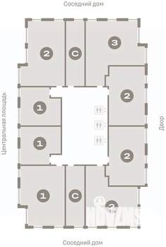 2-к квартира, вторичка, 58м2, 16/23 этаж