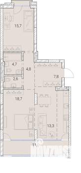 3-к квартира, вторичка, 86м2, 7/25 этаж