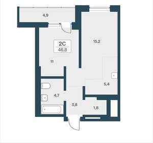 2-к квартира, вторичка, 47м2, 12/18 этаж