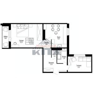 2-к квартира, вторичка, 76м2, 15/15 этаж