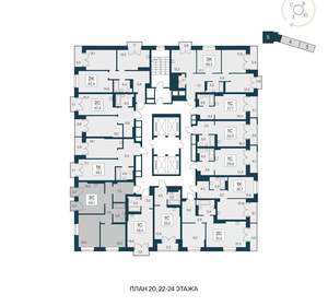 3-к квартира, вторичка, 64м2, 22/30 этаж