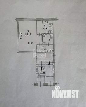 1-к квартира, вторичка, 30м2, 1/5 этаж