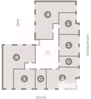 1-к квартира, вторичка, 40м2, 6/9 этаж