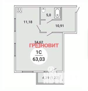 2-к квартира, вторичка, 63м2, 19/19 этаж