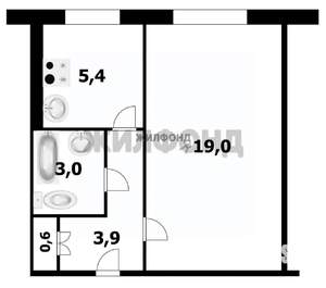 1-к квартира, вторичка, 32м2, 2/9 этаж