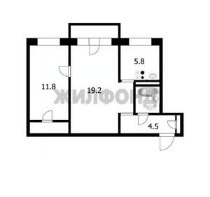 2-к квартира, вторичка, 45м2, 5/5 этаж