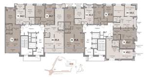 2-к квартира, вторичка, 69м2, 12/25 этаж