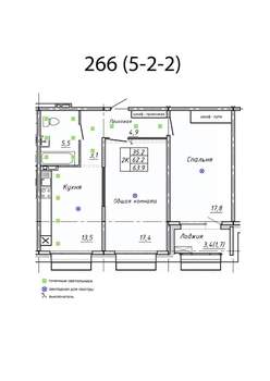 Студия квартира, вторичка, 64м2, 2/15 этаж