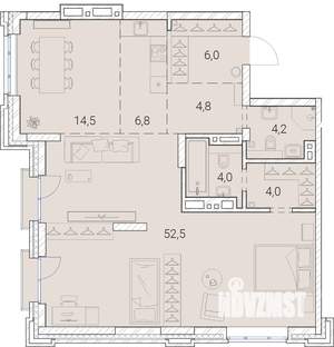3-к квартира, вторичка, 97м2, 23/25 этаж