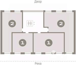 1-к квартира, сданный дом, 65м2, 4/7 этаж