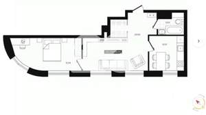 3-к квартира, вторичка, 51м2, 17/24 этаж