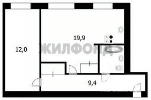 2-к квартира, вторичка, 44м2, 1/5 этаж