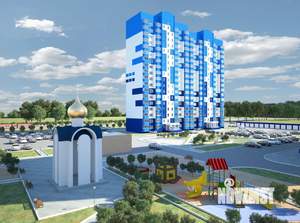 1-к квартира, строящийся дом, 48м2, 17/18 этаж