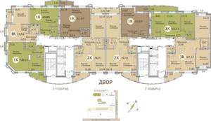 1-к квартира, сданный дом, 53м2, 21/23 этаж