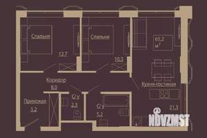 3-к квартира, вторичка, 65м2, 10/14 этаж