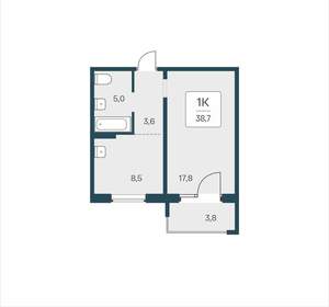 1-к квартира, вторичка, 39м2, 9/17 этаж