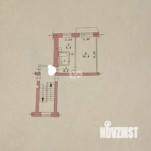 1-к квартира, вторичка, 30м2, 4/5 этаж