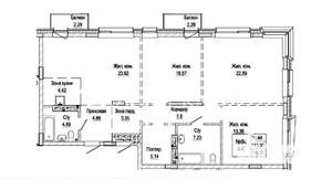 4-к квартира, вторичка, 114м2, 5/11 этаж