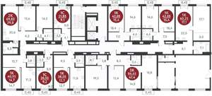 3-к квартира, вторичка, 87м2, 2/14 этаж