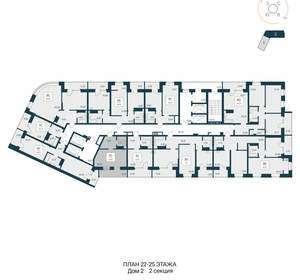 Студия квартира, вторичка, 36м2, 23/25 этаж