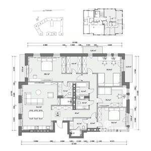 4-к квартира, вторичка, 190м2, 7/8 этаж