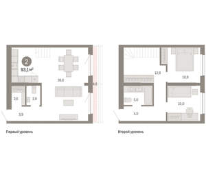 2-к квартира, вторичка, 93м2, 15/15 этаж