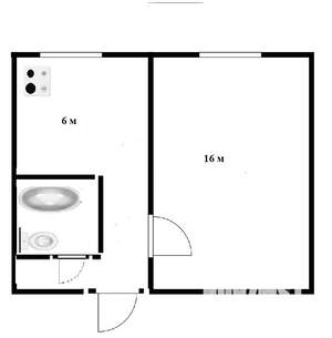 1-к квартира, вторичка, 33м2, 2/3 этаж