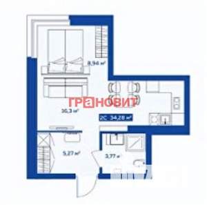 Студия квартира, вторичка, 33м2, 25/25 этаж