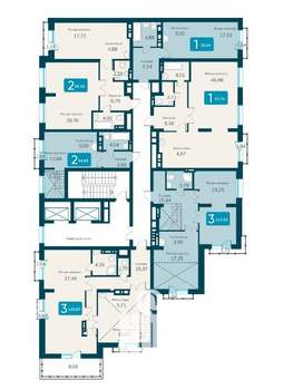 3-к квартира, строящийся дом, 113м2, 18/25 этаж