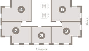 2-к квартира, вторичка, 100м2, 14/15 этаж