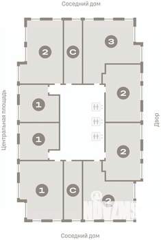 2-к квартира, вторичка, 75м2, 16/23 этаж