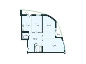 3-к квартира, вторичка, 99м2, 18/25 этаж