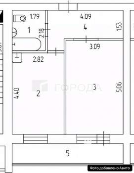 1-к квартира, вторичка, 39м2, 9/12 этаж