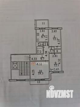 3-к квартира, вторичка, 68м2, 4/10 этаж