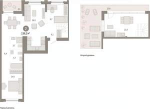 2-к квартира, вторичка, 136м2, 8/8 этаж