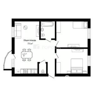 3-к квартира, вторичка, 78м2, 1/9 этаж